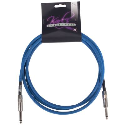 Karl's Laser-Wire 3m K/K Neon Blue Instrumentenkabel von Karl's